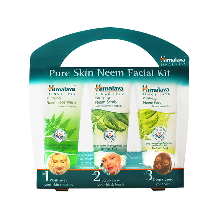 Himalaya Pure Skin Neem Facial Kit (Facewash 50ml, Scrub 50g & Face Pack 50g)