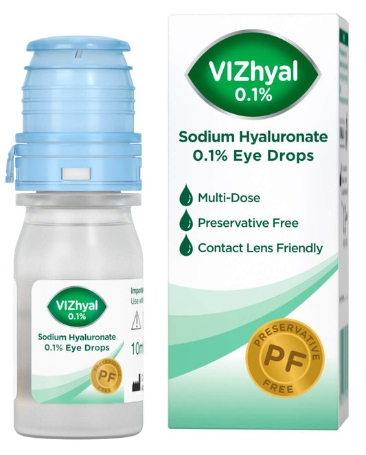 VIZhyal Sodium Hyaluronate 0.1% Eye Drops