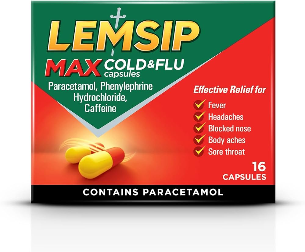 Lemsip Max Cold & Flu – 16 Capsules