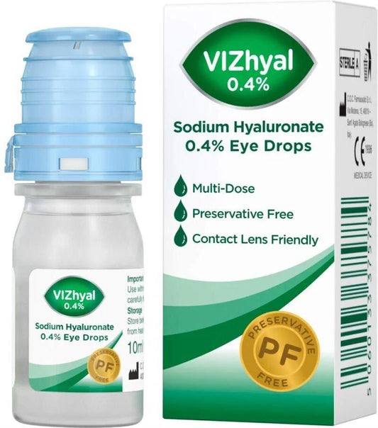 VIZhyal Sodium Hyaluronate 0.4% Eye Drops 