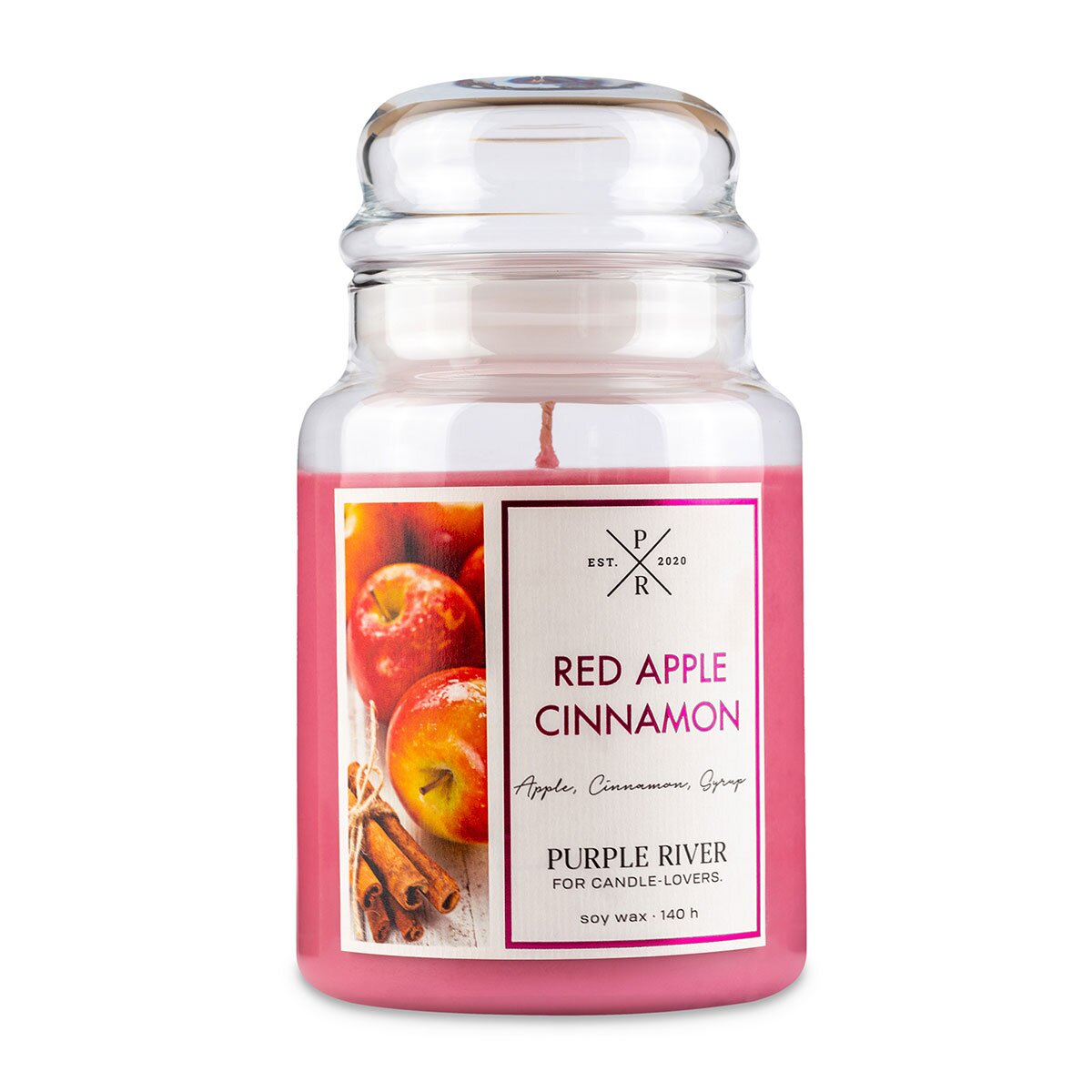 Purple River Red Apple Cinnamon Scented Candle