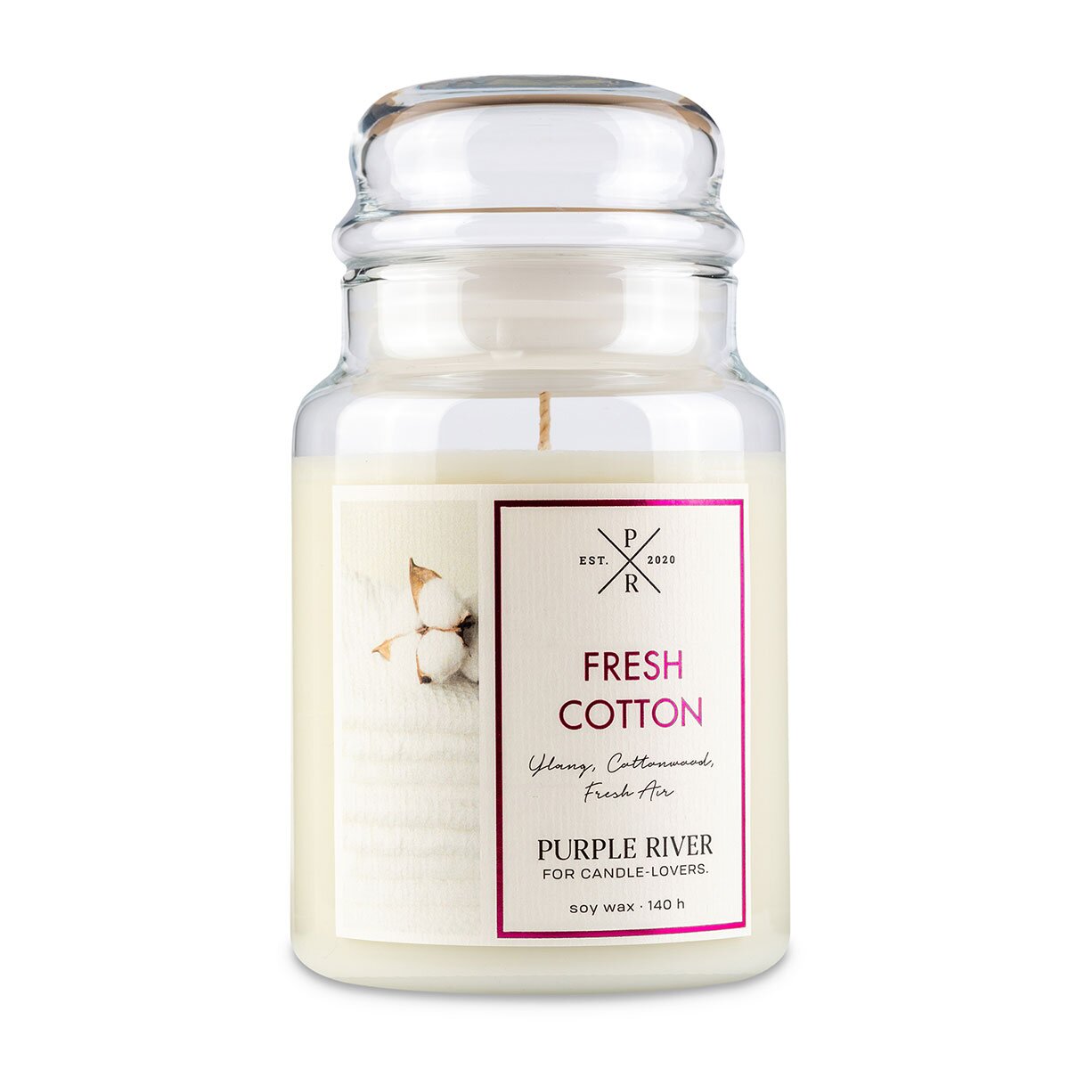 Purple River Fresh Cotton Scented Candle