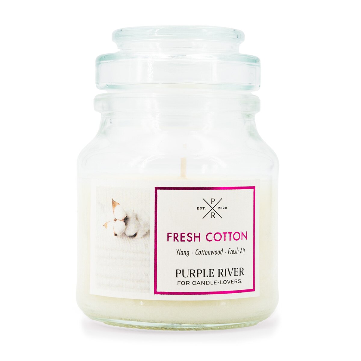 Purple River Fresh Cotton Scented Candle