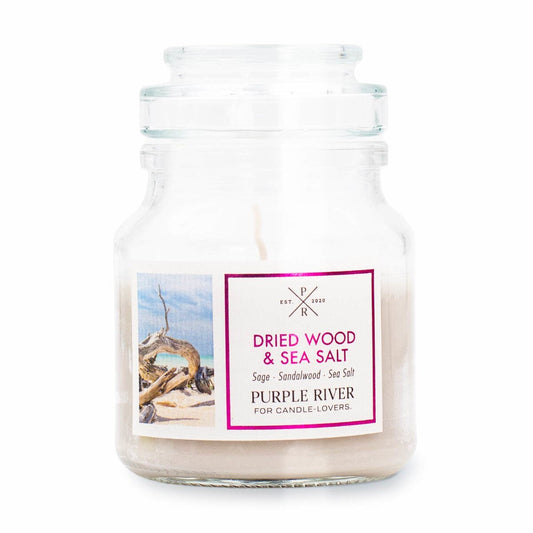 Purple River Dried Wood & Sea Salt Scented Candle