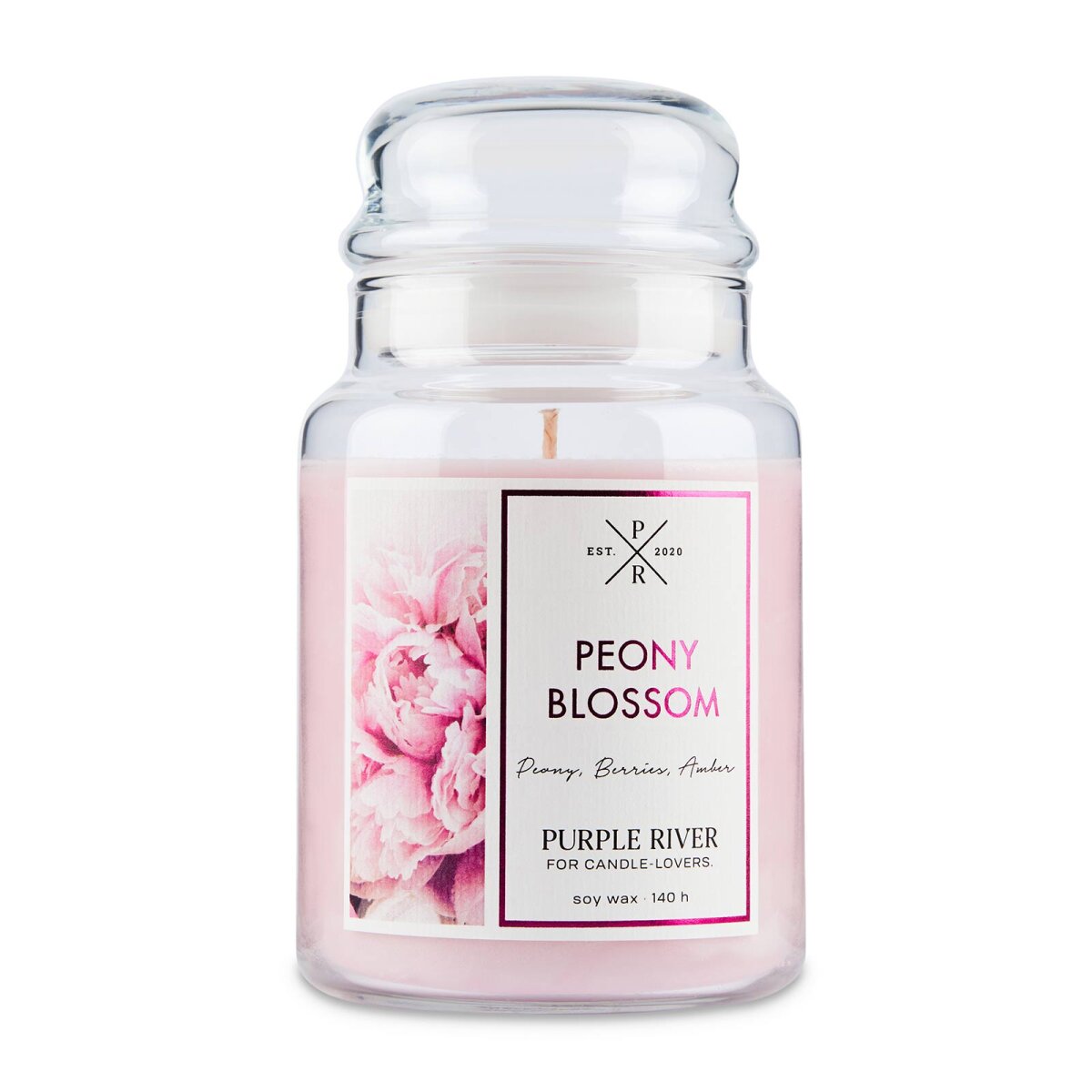 Purple River Peony Blossom Scented Candle