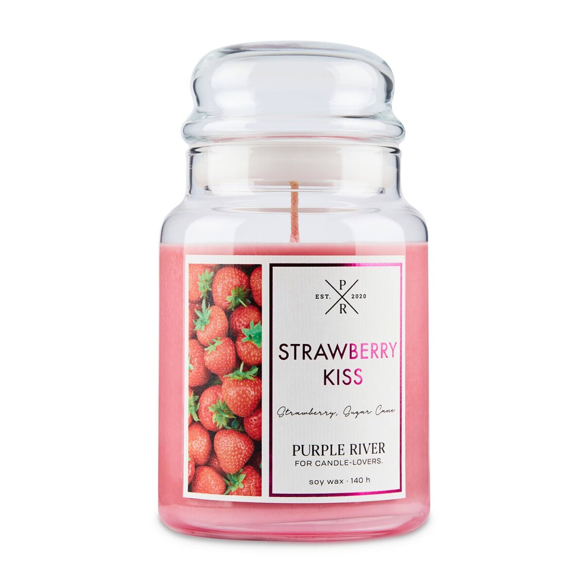 Purple River Strawberry Kiss Scented Candle