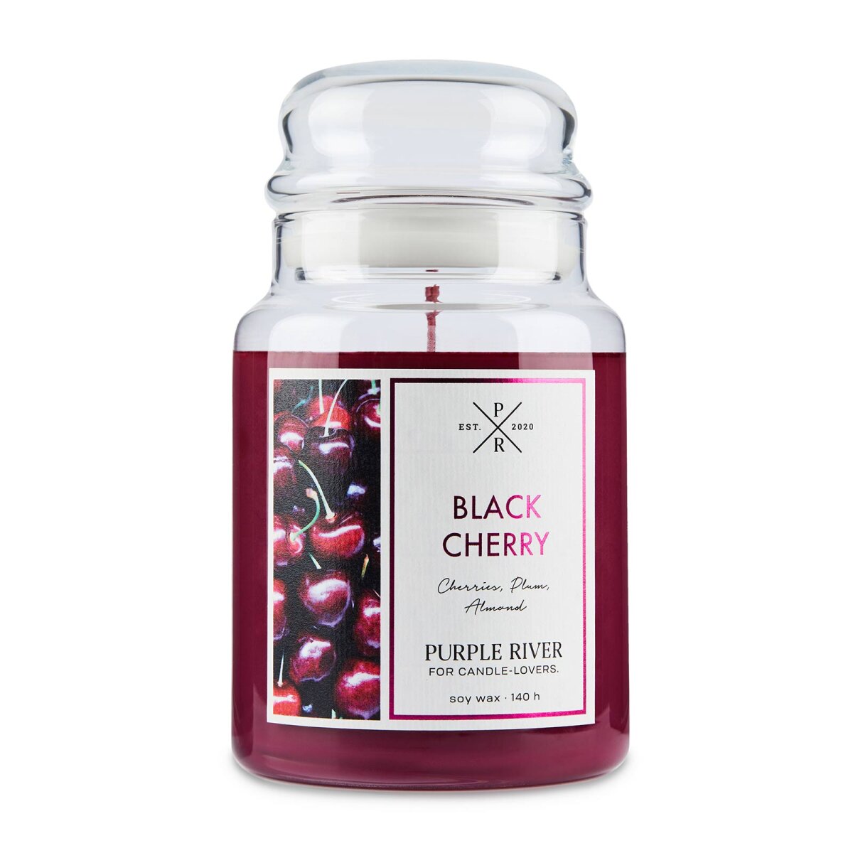 Purple River Black Cherry Scented Candle