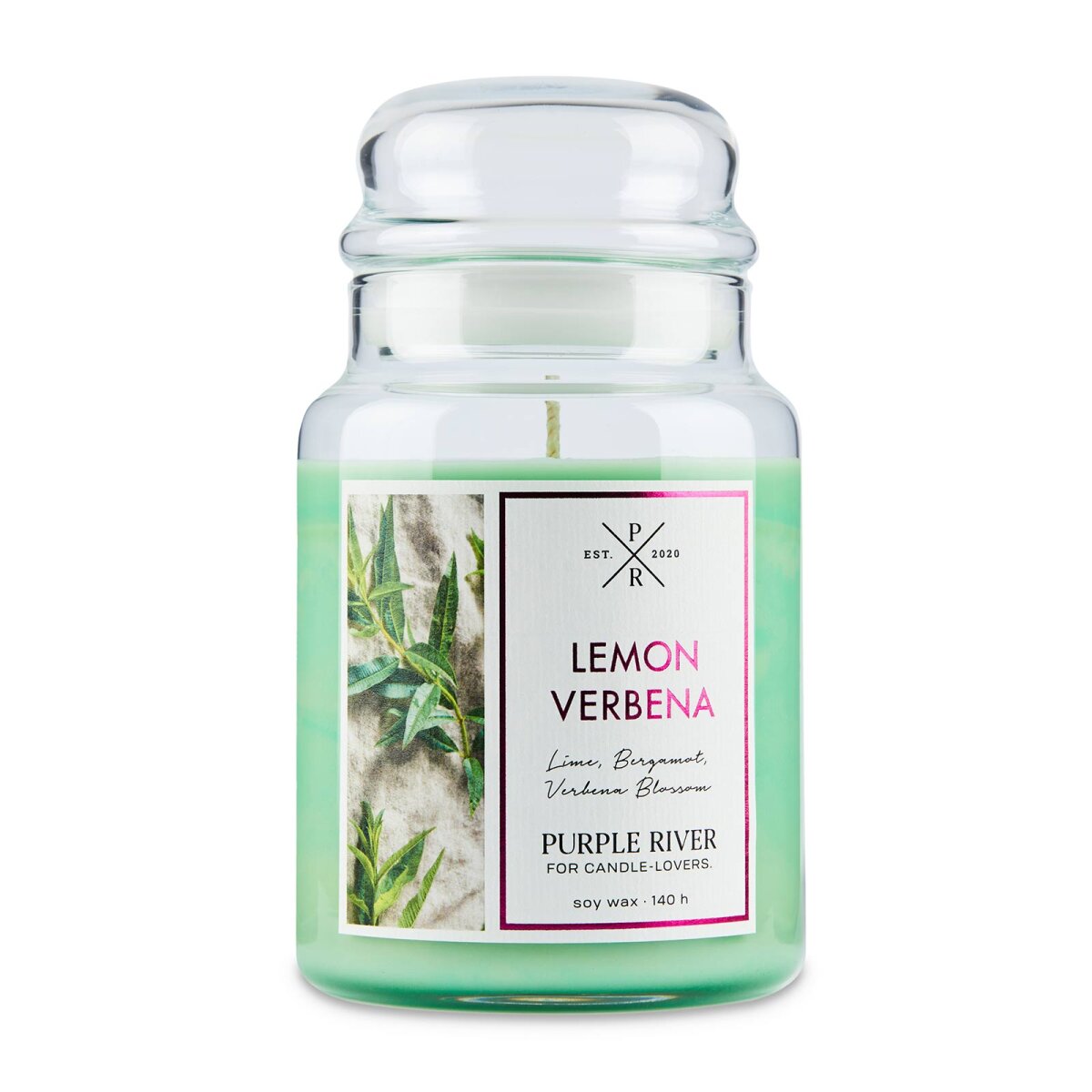 Purple River Lemon Verbena Scented Candle