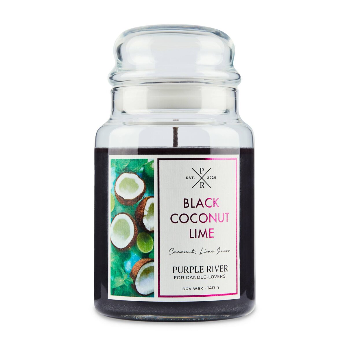 Purple River Black Coconut Lime Scented Candle