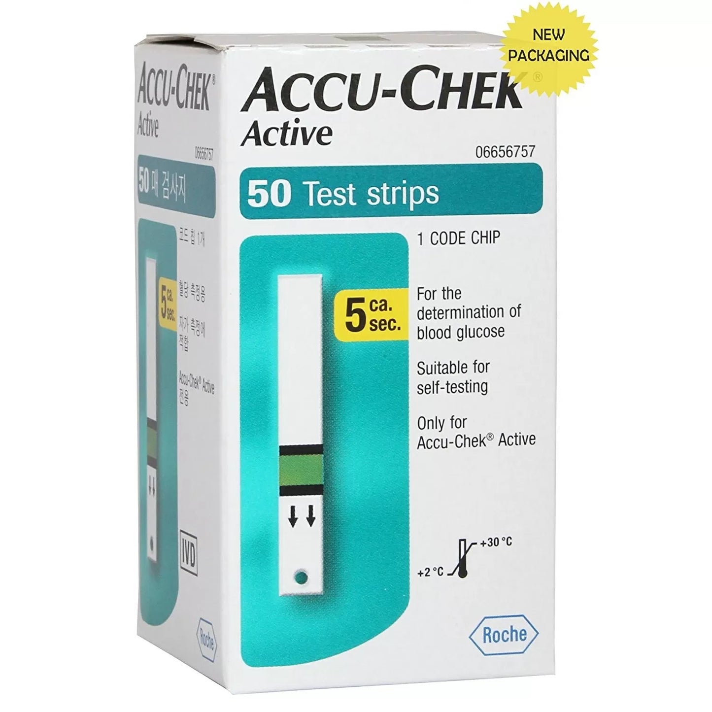 Accu-Chek Active Blood Glucose Test Strips – 50 Strips