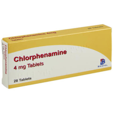 Chlorphenamine 4mg Hay Fever and Allergy Relief - 28 Tablets (brand may vary)