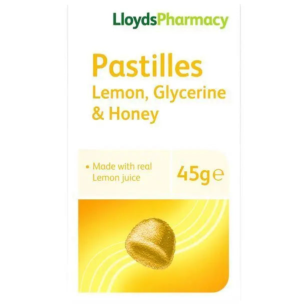 Cough Pastilles Lemon, Glycerine & Honey – 45g