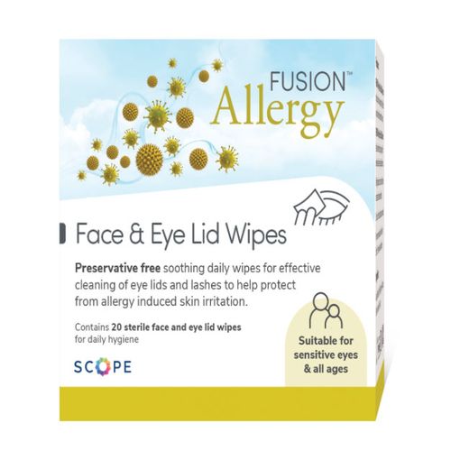 Fusion Allergy Face & Eye Lid Wipes