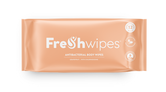 Grapefruit Scented Antibacterial/Biodegradable FreshWipes Body Wipes