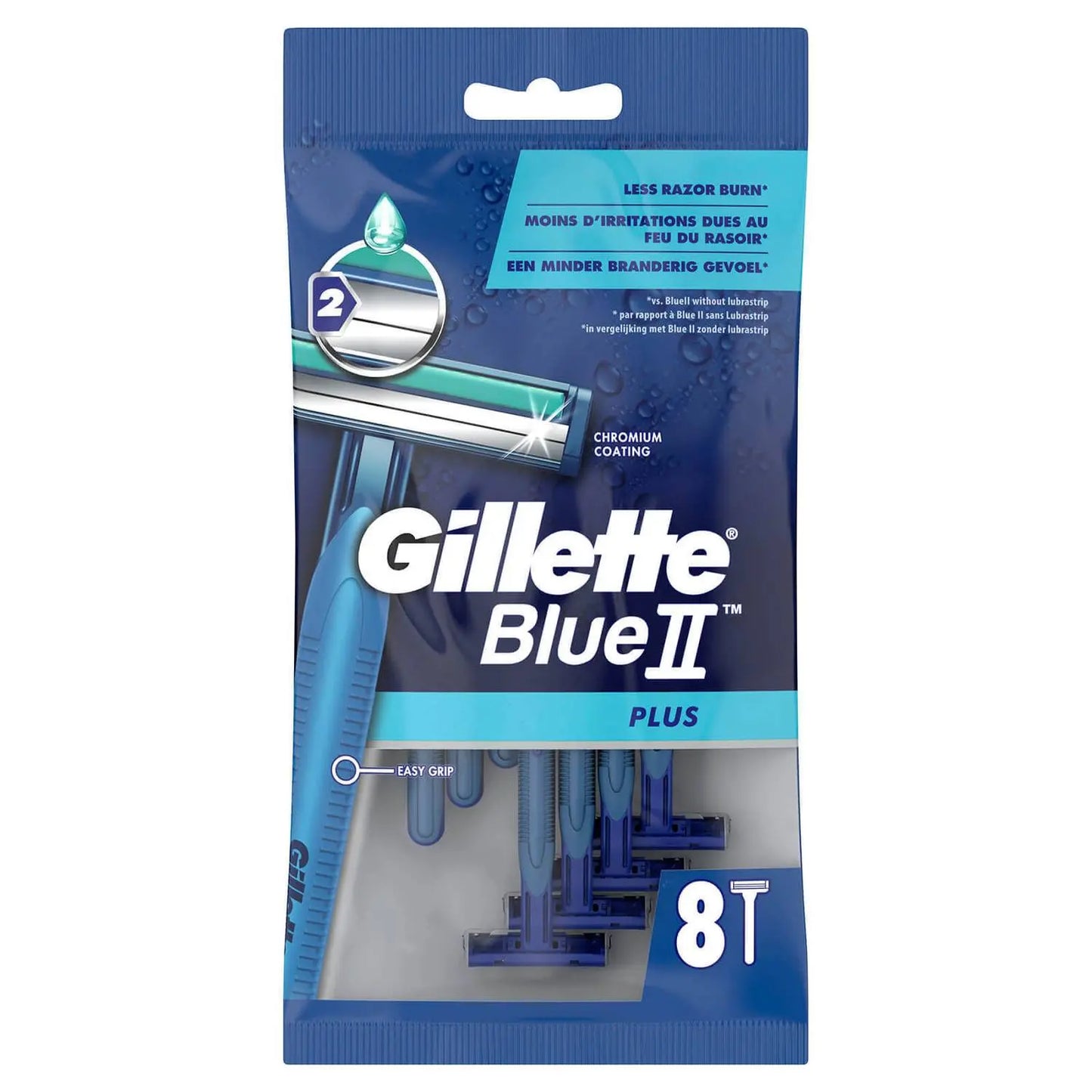 Gillette Blue-II Plus Disposable Razor – 8 Pack