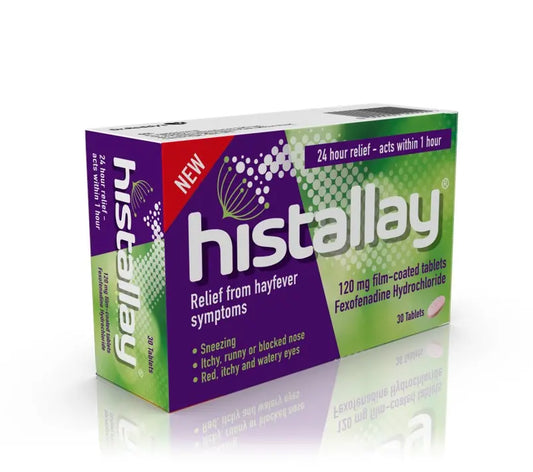 Histallay (Fexofenadine) 120mg Film-Coated Tablets – 30 Tablets