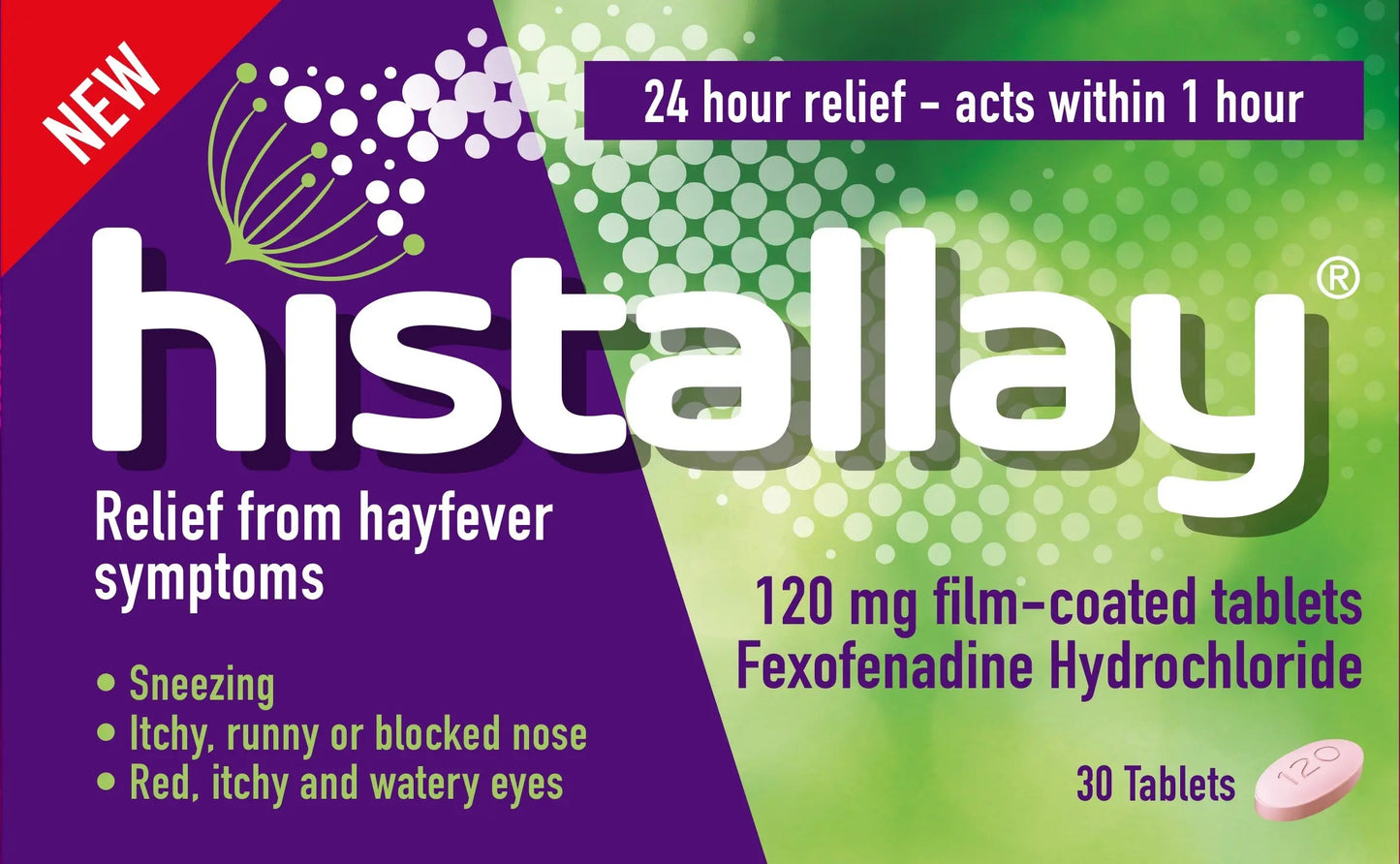 Histallay (Fexofenadine) 120mg Film-Coated Tablets – 30 Tablets