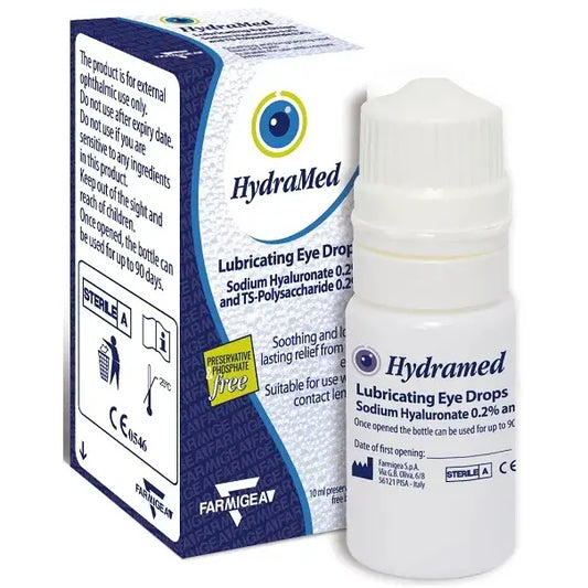 HydraMed Lubricating Preservative Phosphate Free Eye Drops – 10ml