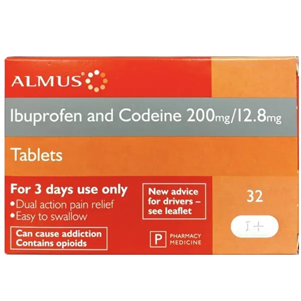 Almus Ibuprofen and Codeine 200mg/12.8mg