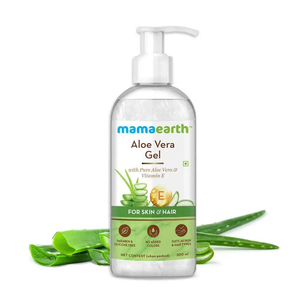 Mamaearth Aloe Vera Gel with Pure Aloe Vera & Vitamin E for Skin and Hair -300ml