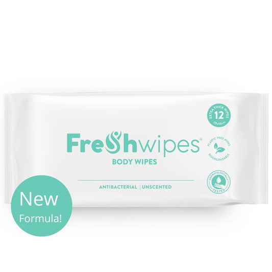 Unscented FreshWipes Antibacterial/Biodegradable Body Wipes - Fragrance Free