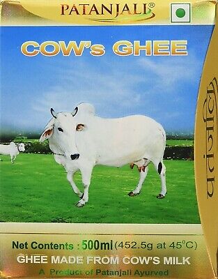 Patanjali Cow Desi Ghee Pure Bilona Organic Gir A2 Method 100% Natural 1KG UK