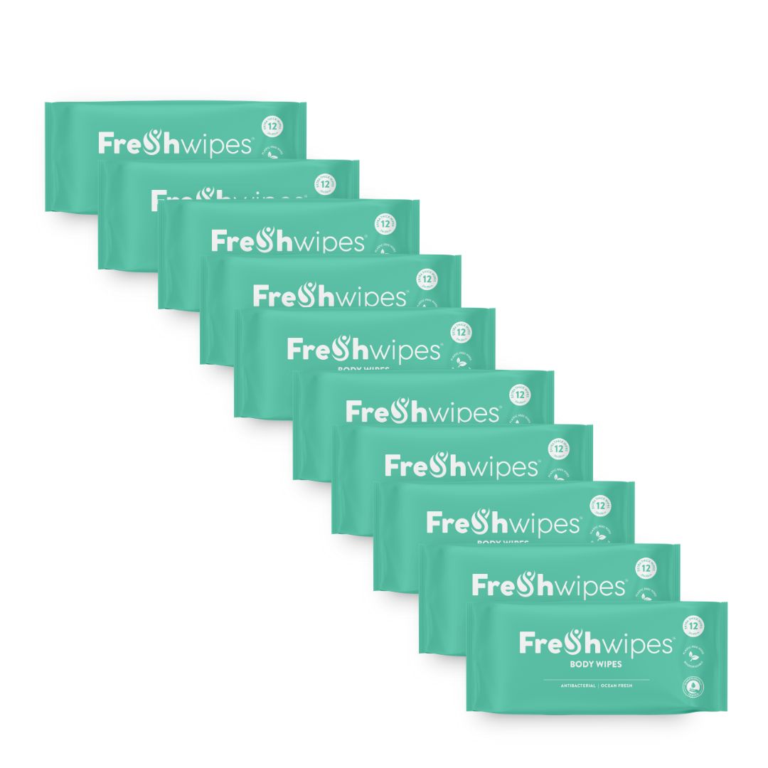 Ocean Fresh Scented FreshWipes Antibacterial/Biodegradable Body Wipes