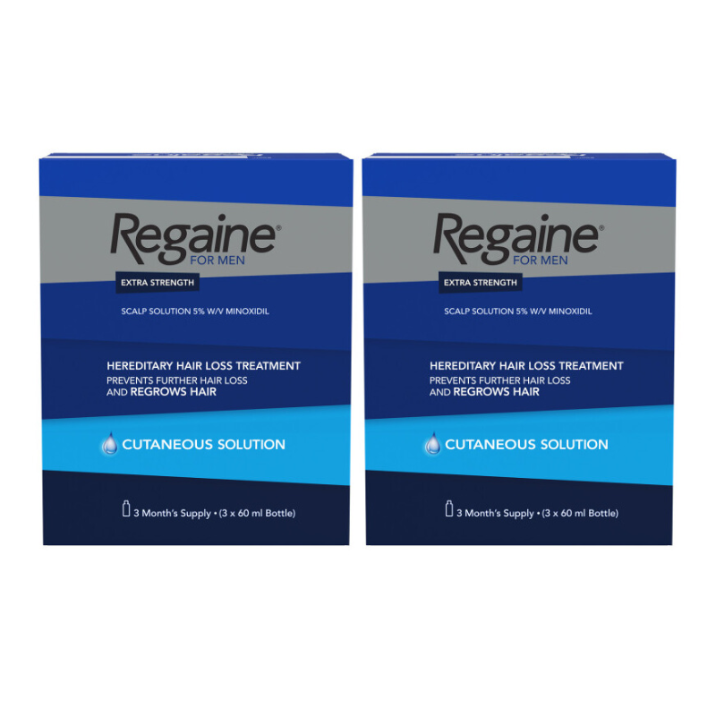 Regaine For Men Extra Strength Liquid - 3 x 60ml (180ml)