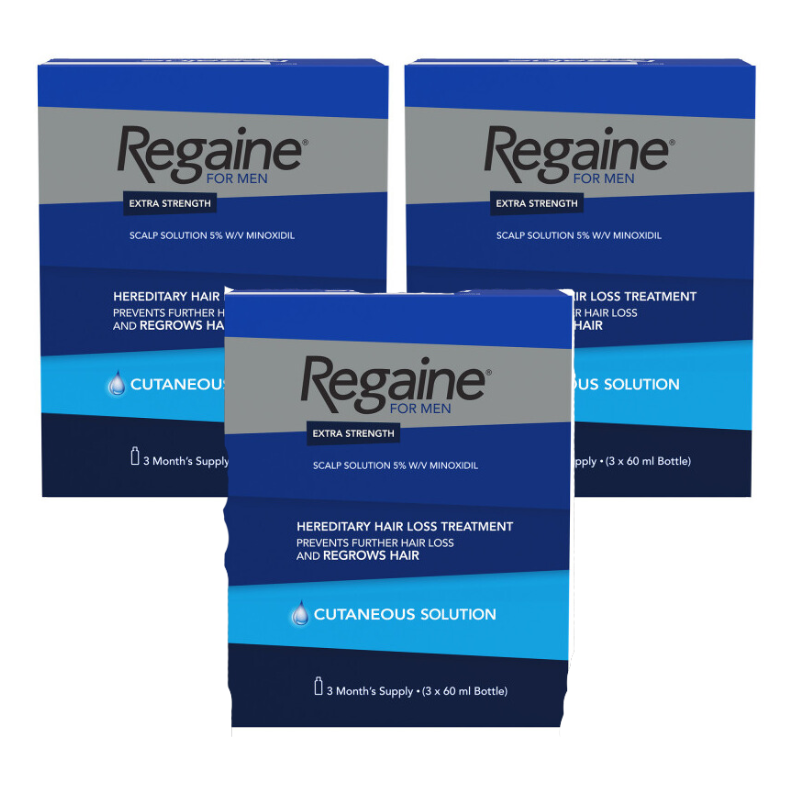 Regaine For Men Extra Strength Liquid - 3 x 60ml (180ml)