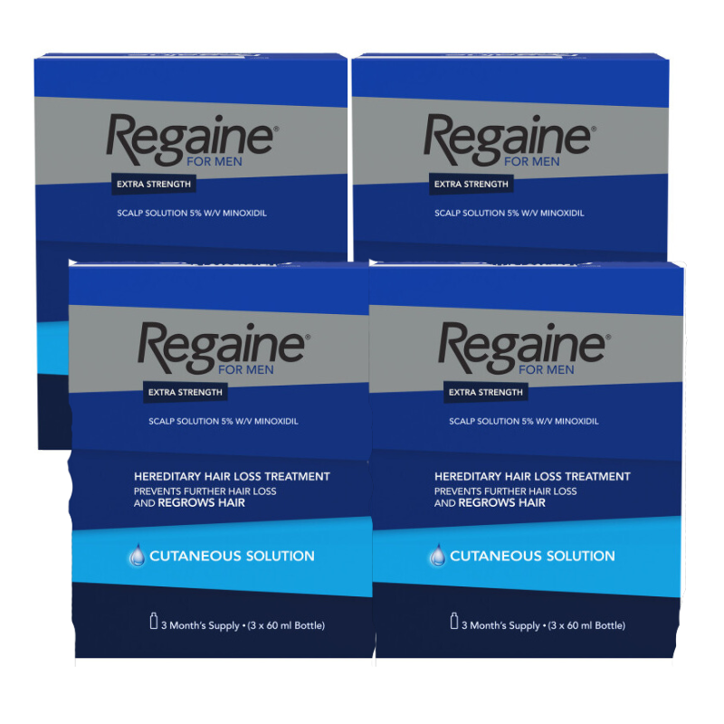 Regaine For Men Extra Strength Liquid - 3 x 60ml (180ml)