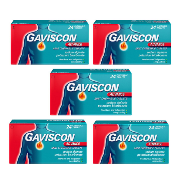 Gaviscon Advance Mint Chewable - 24 Tablets