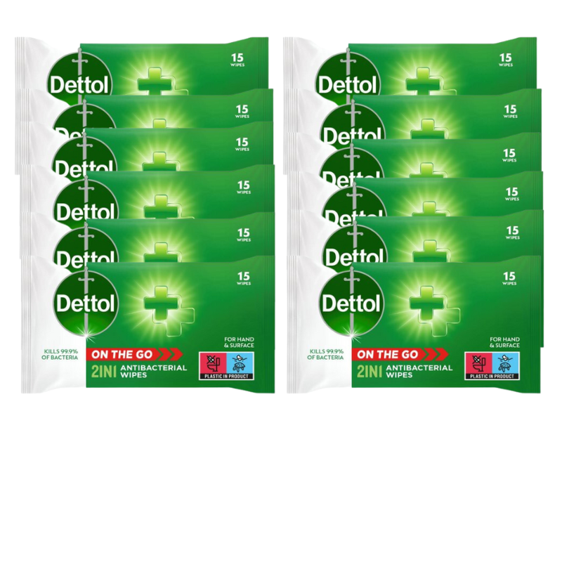 Dettol 2-In-1 Antibacterial Wipes