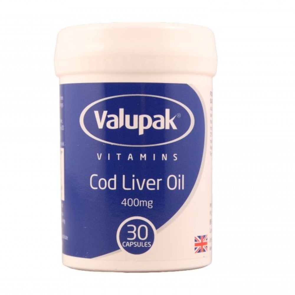 Valupak Vitamins Cod Liver Oil 400mg Capsules 30's