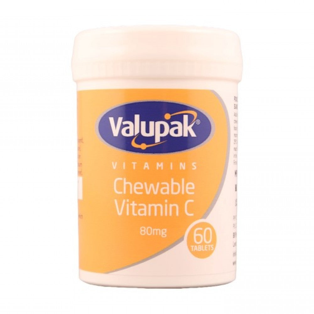 Valupak Vitamins Chewable Vitamin C 80mg Tablets 60's