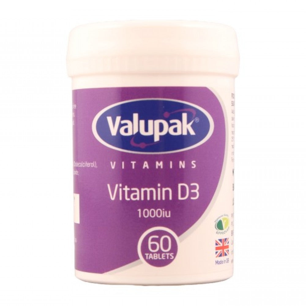 Valupak Vitamins Vitamin D3 1000IU Tablets 60's
