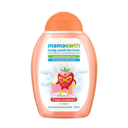 Mamaearth Super Strawberry Body Wash for Kids with Strawberry & Oat Protein