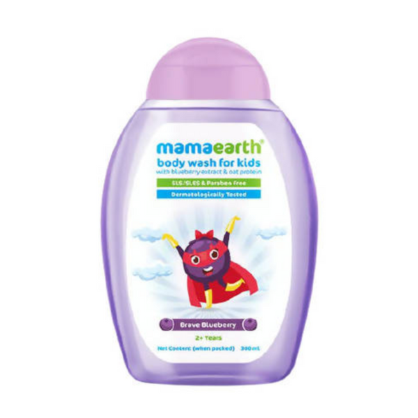 Mamaearth Brave Blueberry Body Wash For Kids with Blueberry & Oat Protein 