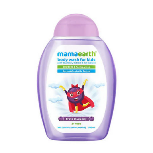 Mamaearth Brave Blueberry Body Wash For Kids with Blueberry & Oat Protein 