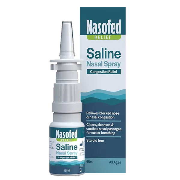 Nasofed Relief 15ml - Saline Nasal Spray for Sinus & Allergy Relief ...