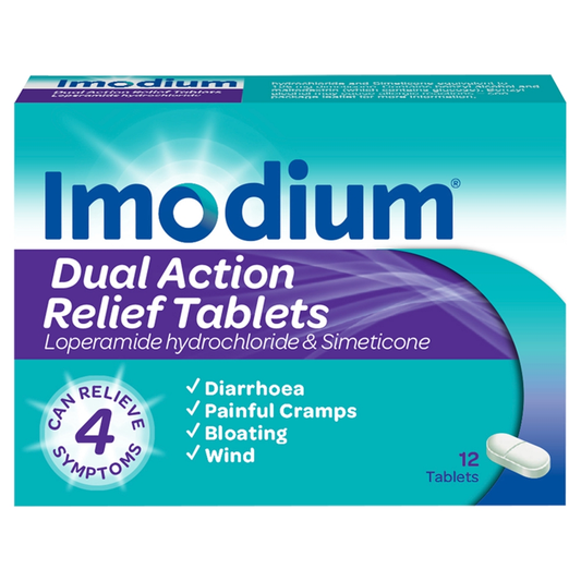 Imodium Dual Action Relief Tablets 