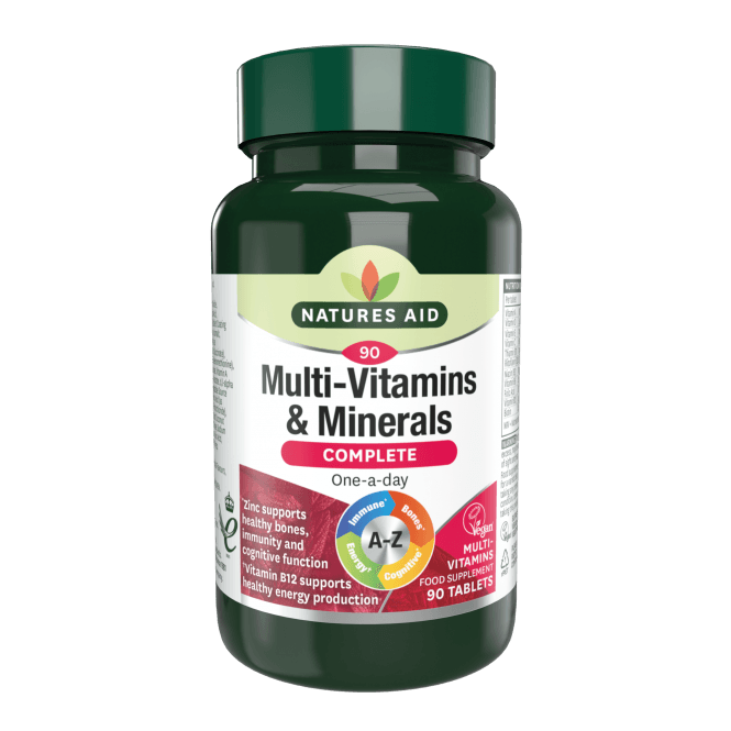 Natures Aid Multi-Vitamins & Minerals Complete One a Day 90 Tablets