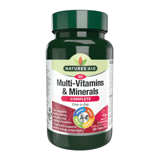 Natures Aid Multi-Vitamins & Minerals Complete One a Day 90 Tablets