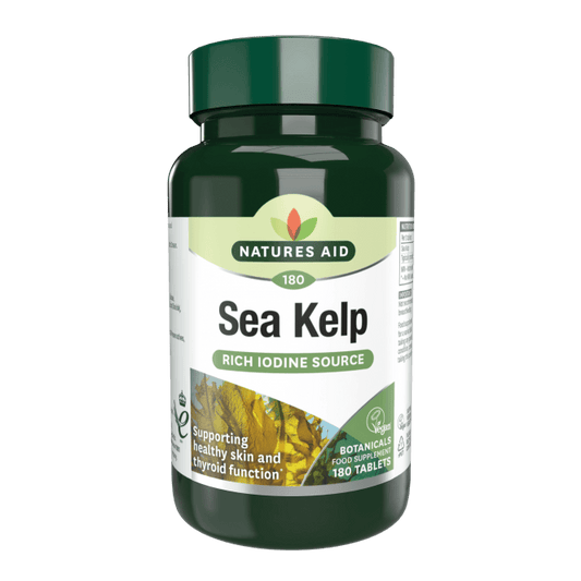 Natures Aid Sea Kelp Rich Iodine Source 180 Tablets