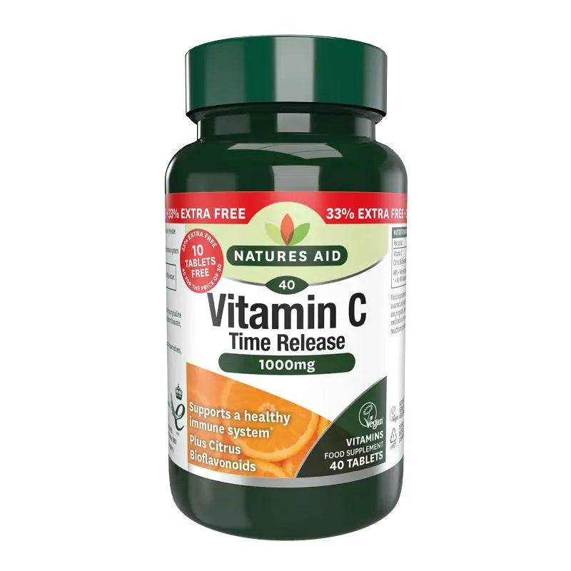 Natures Aid Vitamin C Time Release 1000mg 40 Tablets