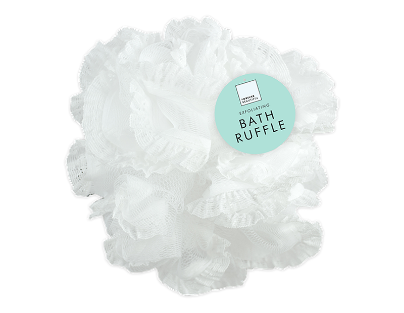 Exfoliating White Bath Ruffle