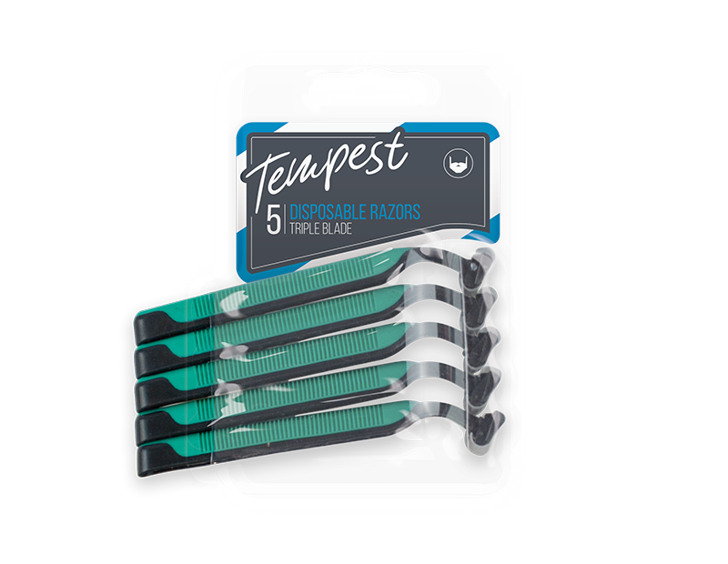 Mens Disposable Riple Blade Razors -5 Packs