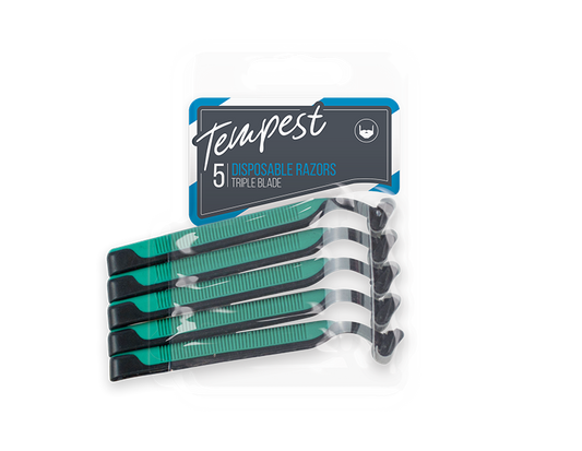 Mens Disposable Riple Blade Razors -5 Packs