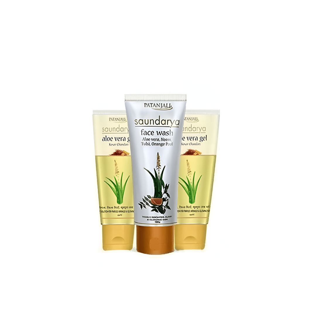 Patanjali Saundarya Face Wash(100 GM-1) & Aloe Vera Kesar Chandan