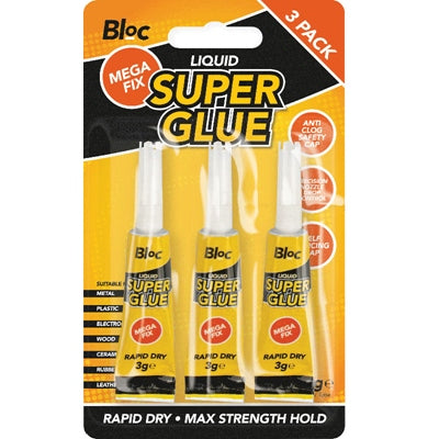 Super Glue 3g - 3Pack