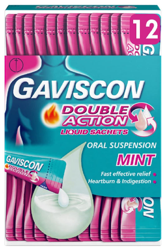 Gaviscon Double Action Liquid Sachets - 12 Sachets